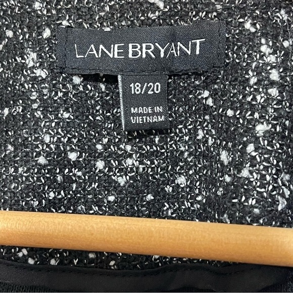 Lane Bryant Woman Black White Open Front Jacket Size 18/20 - Picture 7 of 10